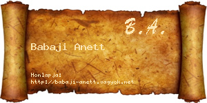 Babaji Anett névjegykártya